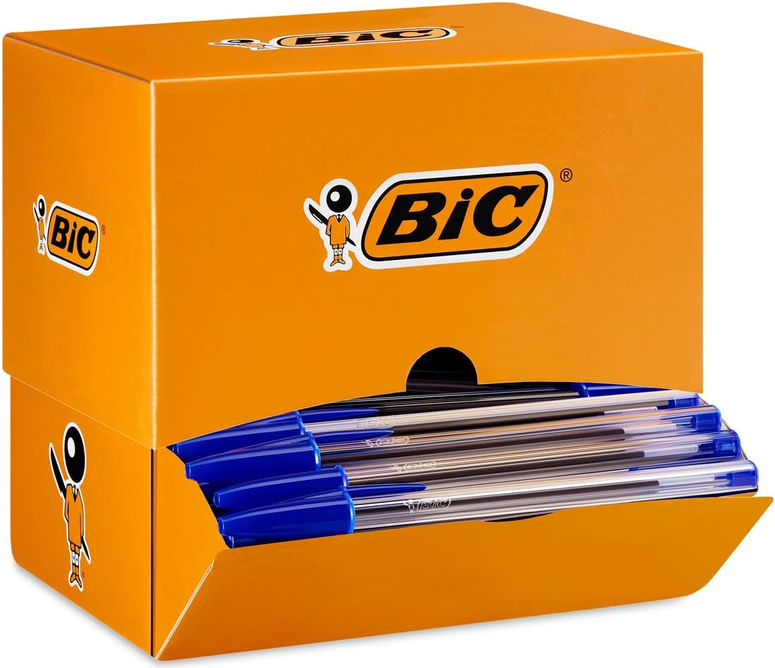 BIC Kugelschreiber Set Cristal Original, in Blau, Strichstärke 0,4 mm, 150er Pack